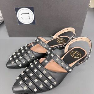 Black Studded Women's Shoes